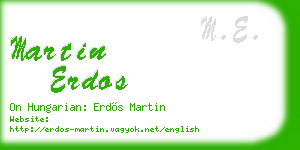 martin erdos business card